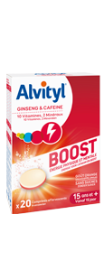 La gamme Alvityl Boost est constituée de Alvityl Boost Comprimés effervescents.